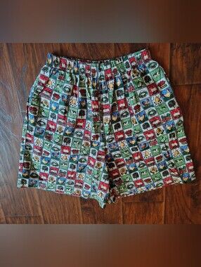 Vintage 90s Fun Art farmhouse pull on shorts size M